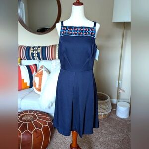 Shoshanna dress | beaded neckline | navy blue | Size 4
